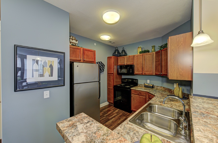 Open Kitchen with Storage in Greenwood.